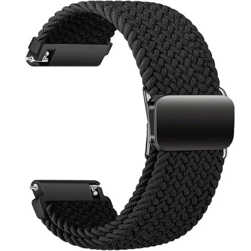 Sundara 19mm Magnetisch Gewebt Armband für Veryfitpro ID205L Geeignet für GRV FC1 IDW15 ID205S ID205G ID215G ID216 ID205L YM205L Uwatch3 Ufit Elastisch Nylon Weich Sport Stretch Armband für Unisex von Sundara
