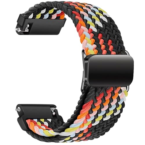 Sundara 19mm Magnetisch Gewebt Armband für Veryfitpro ID205L Geeignet für GRV FC1 IDW15 ID205S ID205G ID215G ID216 ID205L YM205L Uwatch3 Ufit Elastisch Nylon Weich Sport Stretch Armband für Unisex von Sundara