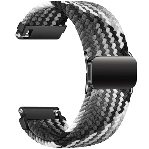 Sundara 19mm Magnetisch Gewebt Armband für Veryfitpro ID205L Geeignet für GRV FC1 IDW15 ID205S ID205G ID215G ID216 ID205L YM205L Uwatch3 Ufit Elastisch Nylon Weich Sport Stretch Armband für Unisex von Sundara