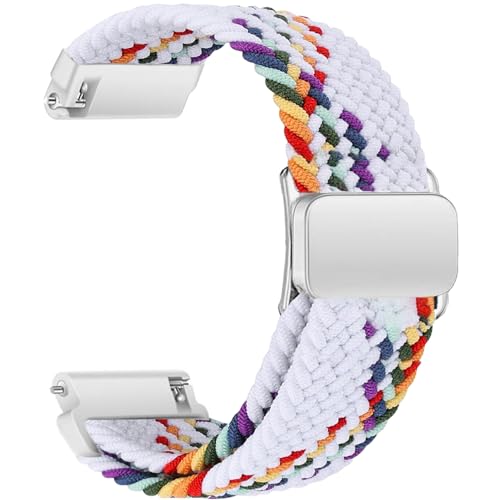 Sundara 19mm Magnetisch Gewebt Armband für Veryfitpro ID205L Geeignet für GRV FC1 IDW15 ID205S ID205G ID215G ID216 ID205L YM205L Uwatch3 Ufit Elastisch Nylon Weich Sport Stretch Armband für Unisex von Sundara