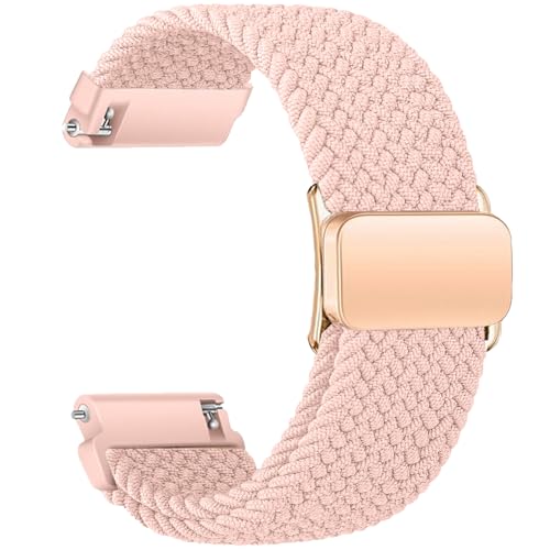 Sundara 19mm Magnetisch Gewebt Armband für Veryfitpro ID205L Geeignet für GRV FC1 IDW15 ID205S ID205G ID215G ID216 ID205L YM205L Uwatch3 Ufit Elastisch Nylon Weich Sport Stretch Armband für Unisex von Sundara