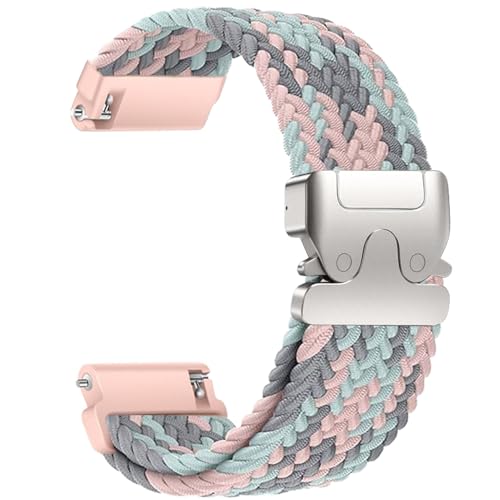 Sundara 20 mm Nylon Gewebt Armband für Samsung Galaxy Watch 7 6 5 4 40mm 44mm/4/6Classic 46mm 42mm 47mm 43mm/FE/5 Pro/Garmin Vivoactive 5 3 6/Forerunner 55 245/Venu sq 2 Armband Unisex von Sundara
