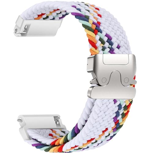 Sundara 20 mm Nylon Gewebt Armband für Samsung Galaxy Watch 7 6 5 4 40mm 44mm/4/6Classic 46mm 42mm 47mm 43mm/FE/5 Pro/Garmin Vivoactive 5 3 6/Forerunner 55 245/Venu sq 2 Armband Unisex von Sundara