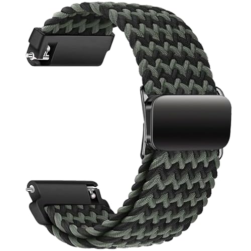 Sundara 20 mm gewebtes Nylon Uhren Armband für Samsung Galaxy Watch 7 6 5 4 40 mm 44 mm/6 4 Classic 46 mm 42 mm 47 mm 43 mm/FE/5 Pro/45 mm/Garmin Vivoactive 5 3 6/Forerunner 55 245/Venu Armband Unisex von Sundara