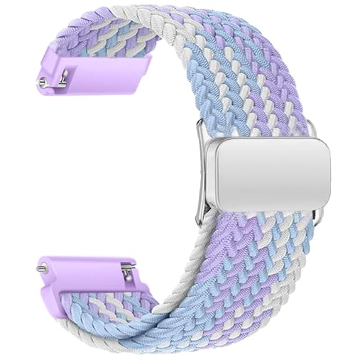 Sundara 20 mm gewebtes Nylon Uhren Armband für Samsung Galaxy Watch 7 6 5 4 40 mm 44 mm/6 4 Classic 46 mm 42 mm 47 mm 43 mm/FE/5 Pro/45 mm/Garmin Vivoactive 5 3 6/Forerunner 55 245/Venu Armband Unisex von Sundara