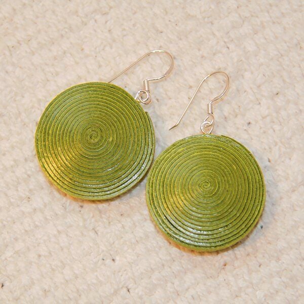 Sundara Ohrringe "Ambikha" aus handgeschöpftem Recycling Baumwollpapier von Sundara