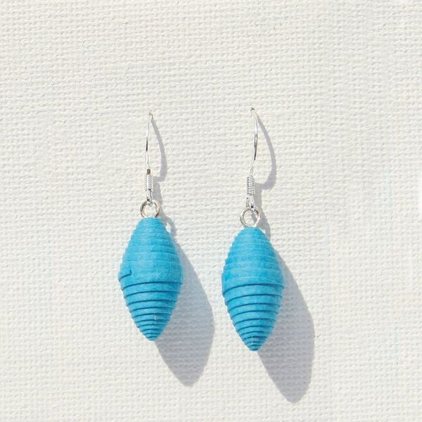 Sundara Ohrringe "Mini-Spindel", handgeschöpftes Recycling Baumwollpapier von Sundara