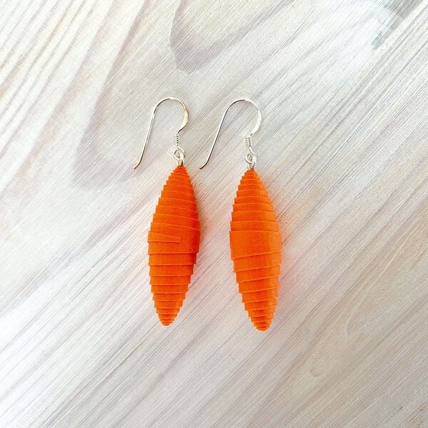 Sundara Ohrringe "Spindel" aus handgeschöpftem Recycling Baumwollpapier von Sundara