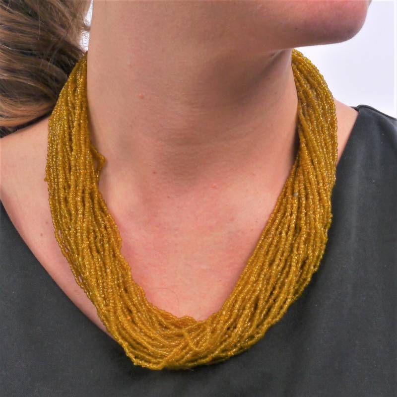 Kette, Perlenkette, Boho Halskette, Glas, Statementkette Kette, Perlenkette, Boho Halskette, Glas, Statementkette von SundaraSoul