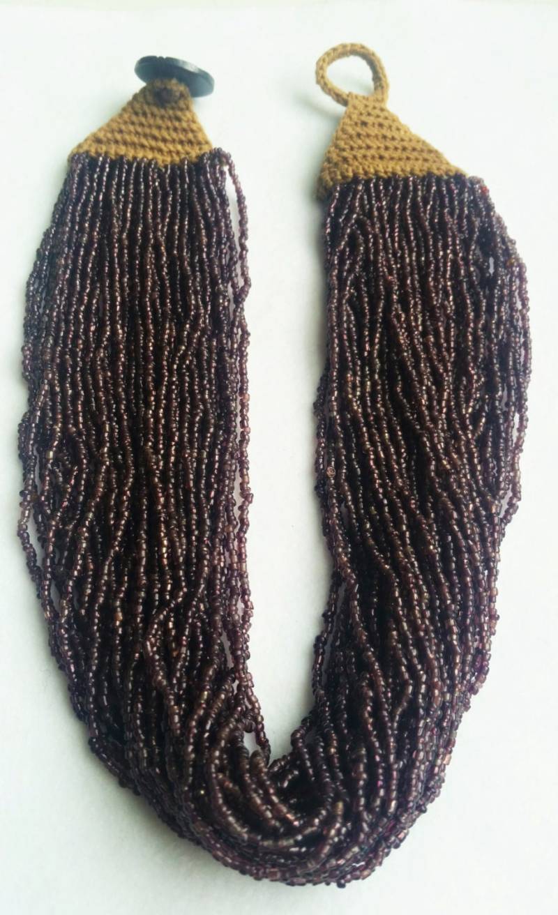 Kette, Perlenkette, Boho Halskette, Glas, Statementkette von SundaraSoul