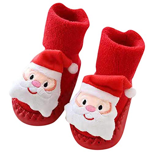 Baby Socken Weihnachten Winter Baumwolle Söckchen,Sunday Neugeborene Kleinkind Jungen Mädchen Krippeschuhe Unisex Dicke Sock Krabbelschuhe von Sunday_Babykleidung