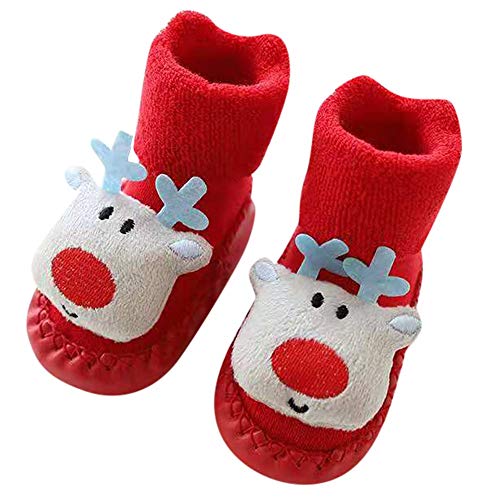 Baby Socken Weihnachten Winter Baumwolle Söckchen,Sunday Neugeborene Kleinkind Jungen Mädchen Krippeschuhe Unisex Dicke Sock Krabbelschuhe von Sunday_Babykleidung