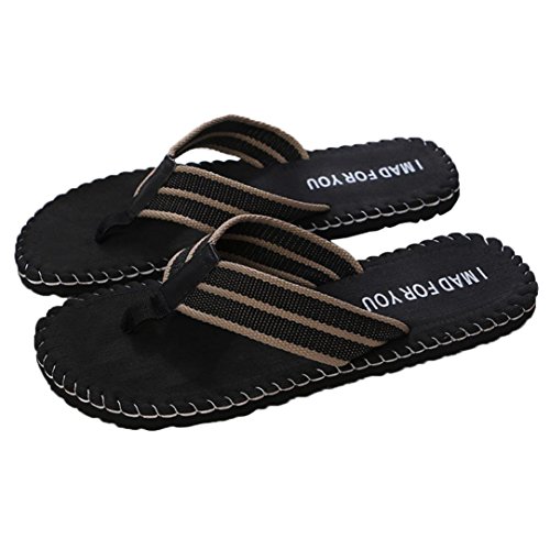 Sandalen Herren, Männer Sommer Schuhe Sandalen Männlichen Slipper Indoor oder Outdoor Flip Flops Hausschuhe Men (42, Schwarz) von Sunday_Flip-Flops