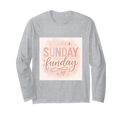 Lustiger Spruch zum Trinken am Sonntag, Geschenk für Mama und Papa Langarmshirt von Sunday Funday Designs