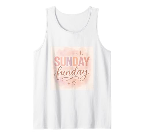 Lustiger Spruch zum Trinken am Sonntag, Geschenk für Mama und Papa Tank Top von Sunday Funday Designs