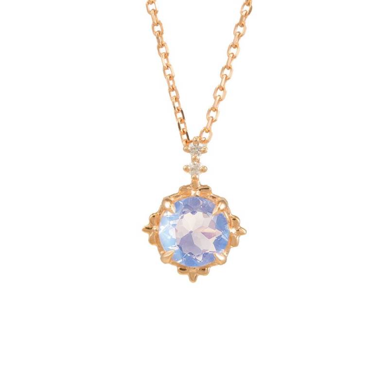 Mondstein Halskette Vintage Rose Gold Schmuck Blauer Hochzeit Regenbogen Diamant Anhänger Mondstein Halskette Vintage Rose Gold Schmuck Blauer Hochzeit Regenbogen Diamant Anhänger von SundayIslandJewelry