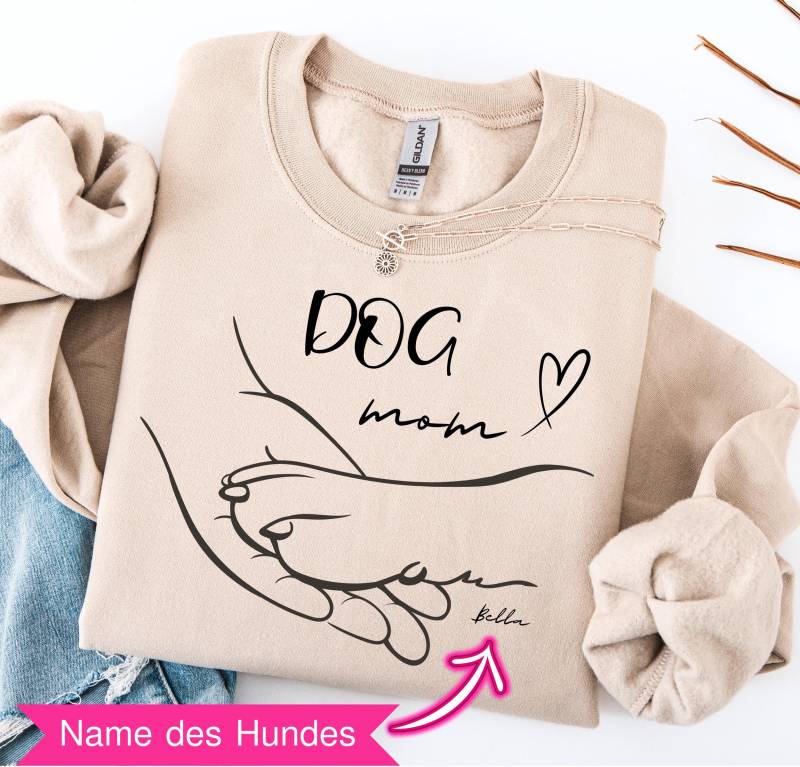 Personalisiertes Hundemama Sweatshirt | Personalisierter Pullover Für Frauen Lustiges Hundeliebhaber Geschenk Haustier-Besitzer Lustiger Hund von SundayMoodGifts