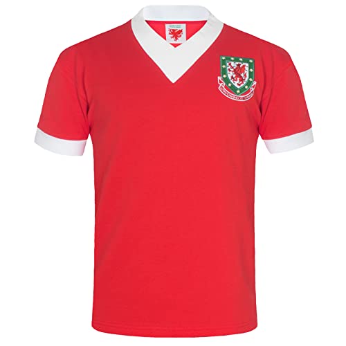 Wales FAW - Herren Trikot im Retro-Design von 1976/84 - Offizielles Merchandise - Rot - 1958 Nr. 9 - XXL Wales FAW - Herren Trikot im Retro-Design von 1976/84 - Offizielles Merchandise - Rot - 1958 Nr. 9 - XXL von Wales