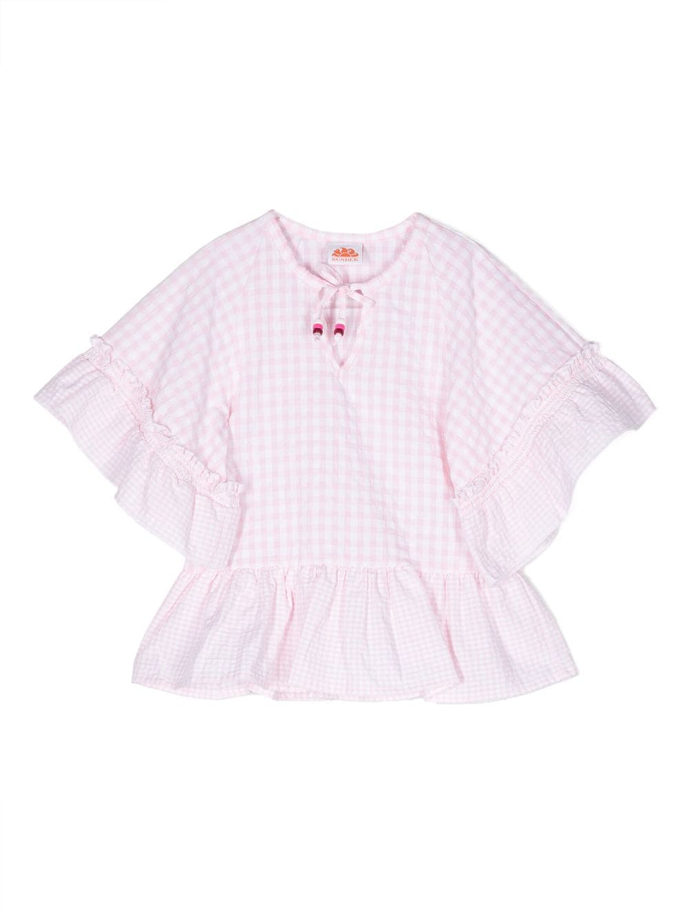 Sundek Karierte Bluse mit Rüschen - Rosa von Sundek