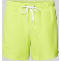 Sundek Regular Fit Badeshorts mit angedeutetem Eingriff in Gelb, Größe XXL von Sundek