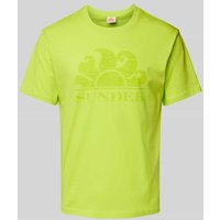 Sundek T-Shirt mit Label-Print in Gelb, Größe L von Sundek