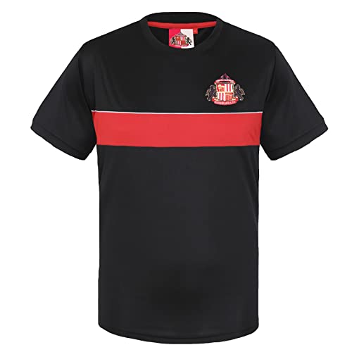 Sunderland AFC - Jungen Trainingstrikot aus Polyester - Offizielles Merchandise - Geschenk für Fußballfans - Schwarz - 8-9 Jahre von Sunderland AFC