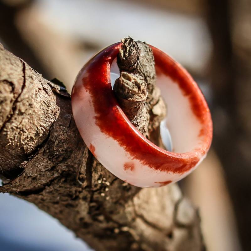 Kupfer Marmorierte Glow in The Dark Ring - Größe 8 Us von SundownStudio
