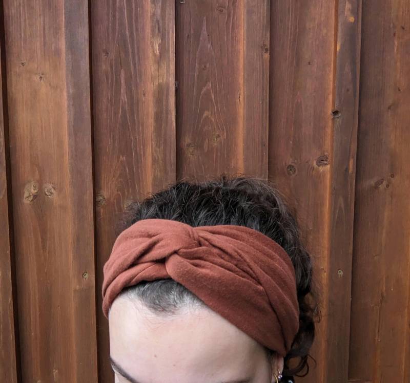 Musselin-Haarband Bio Zum Selbstbinden Kurz Oder Lang - in Nougat Pistazie Bandana Boho Musselinhaarband von SundreamsKreativecke