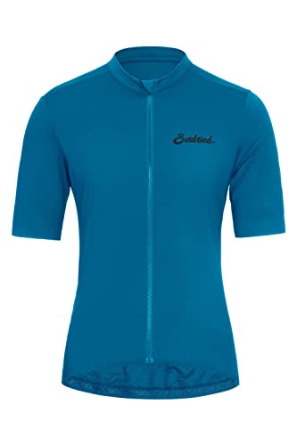 Sundried Sport Herren Kurzarm Radtrikot Rennrad Radoberteil Mountainbike Shirt Cycle Kit (Blau, M) von Sundried Sport