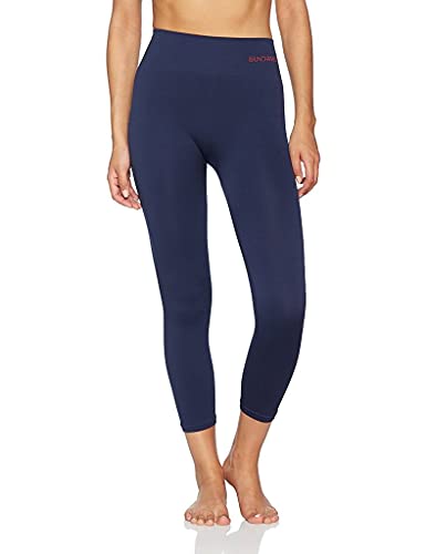 SUNDRIED Frauen geerntete Leggings 3/4 Capri Tights Yoga Lauf Gym Training (Blau, M) von SUNDRIED