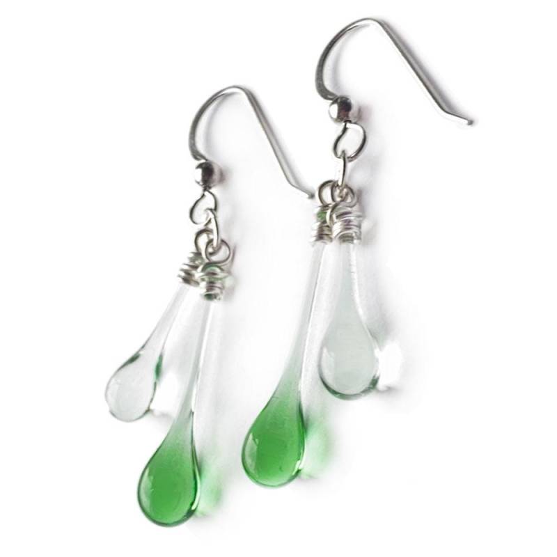 Doppeltropfen Ohrringe Aus Glas Doppeltropfen Ohrringe Aus Glas von SundropJewelry