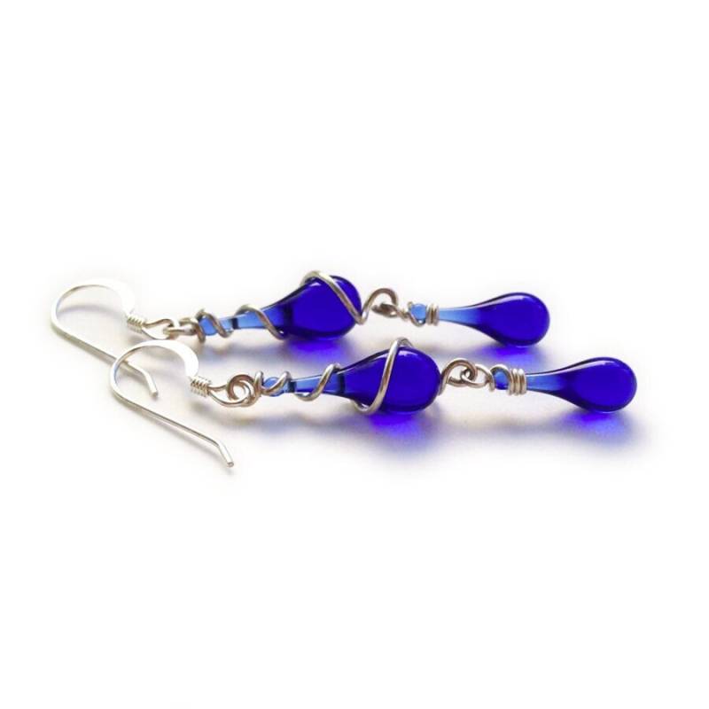 Silber Und Glas Ohrringe, Farbwahl Silber Und Glas Ohrringe, Farbwahl von SundropJewelry