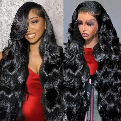 Sunelk 76,2 cm 33 x 6 Lace-Front-Perücke, Echthaar, 200 % Dichte, gewellt, Lace-Front-Perücke, 10 A, HD, transparent, Lace-Frontal-Perücke für Frauen, klebefreie Perücken mit Babyhaar Sunelk 76,2 cm 33 x 6 Lace-Front-Perücke, Echthaar, 200 % Dichte, gewellt, Lace-Front-Perücke, 10 A, HD, transparent, Lace-Frontal-Perücke für Frauen, klebefreie Perücken mit Babyhaar von Sunelk