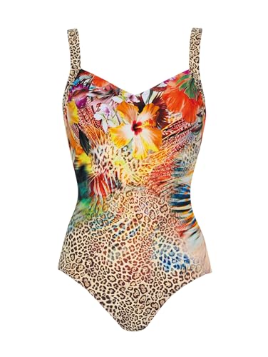 Sunflair Badeanzug Animalprint Blumen Einteiler mit Softschalen V-Ausschnitt verstellbare Träger tiefer Rücken von Sunflair