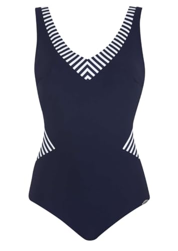 Sunflair Badeanzug Damen Badeanzug - klassischer Einteiler mit tiefen Rücken - große Cups mit Schalen - EIN Hingucker am Strand mit Streifen und maritimen Design von Sunflair