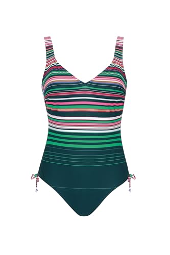Sunflair Badeanzug Streifenmuster Multicolor Einteiler mit Softschalen verstellbare Träger V-Ausschnitt tiefer Rücken von Sunflair