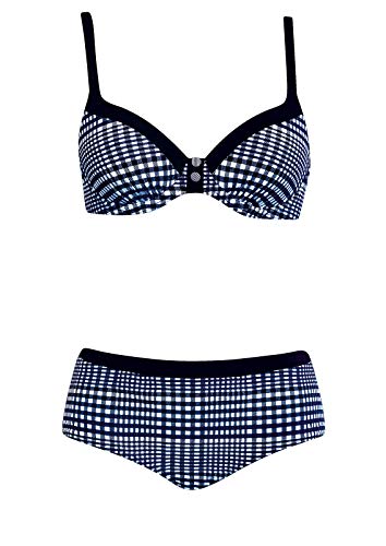 Sunflair Damen Bikini im Karodesign, Schwarz von Sunflair