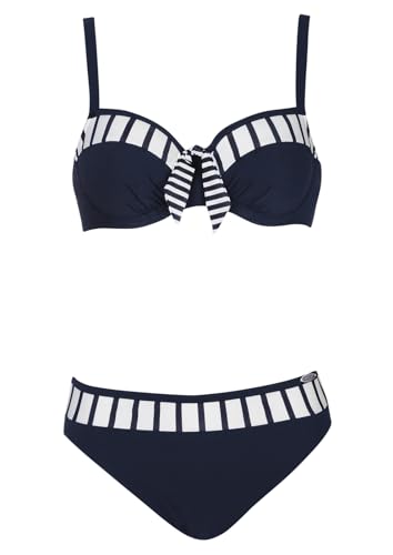 Sunflair Bikini Damen Bikini Set - mit Schalen und große Cups - mit Bügeln und verstellbaren Träger - traditioneller klassischer Stil mit Streifen von Sunflair