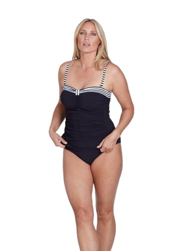Sunflair Tankini Bandeau-Tankini - Bandeau-Top mit Softschalen für EIN verführerisches Dekolleté - gestreiftes und Gerafftes Set mit verstellbaren Trägern - klassisch breiter Slip von Sunflair