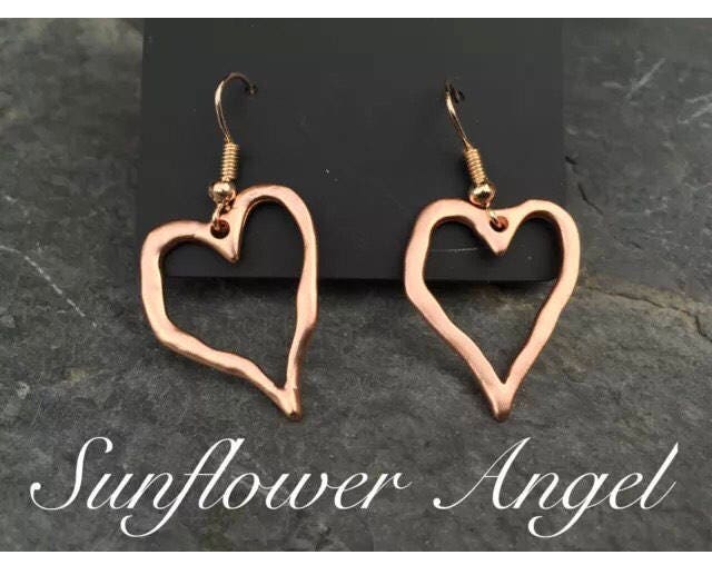 Atemberaubende Ohrringe, Herz Am Haken Ohrringe in 5 Farben, Boho Hippie Chic Atemberaubende Ohrringe, Herz Am Haken Ohrringe in 5 Farben, Boho Hippie Chic von SunflowerAngelUK