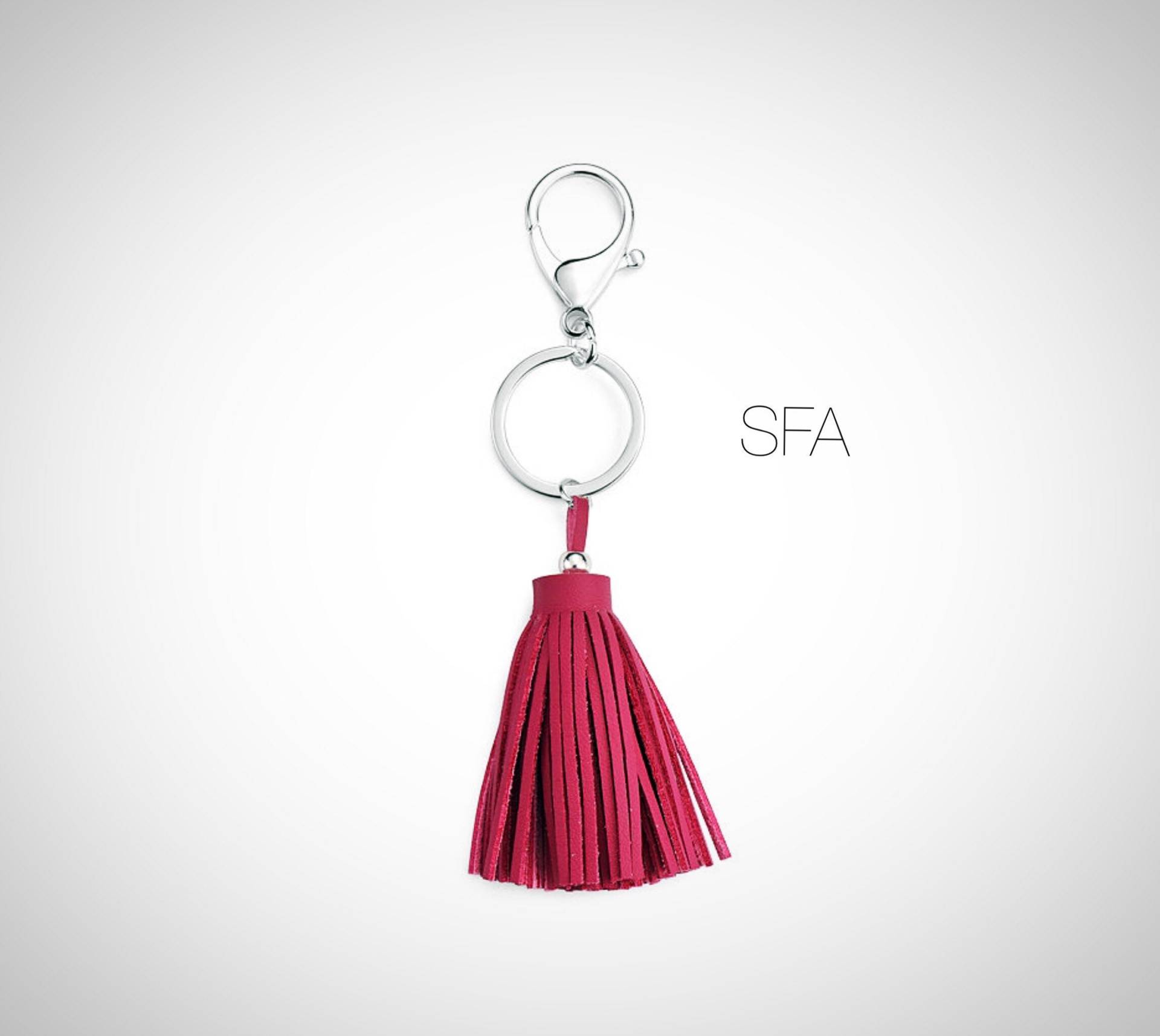 Chunky Mini Aus Wildleder Und Leder, Quaste Schlüsselanhänger, Handtaschenanhänger. in 2 Farben, Cerise Oder Petrol Chunky Mini Aus Wildleder Und Leder, Quaste Schlüsselanhänger, Handtaschenanhänger. in 2 Farben, Cerise Oder Petrol von SunflowerAngelUK