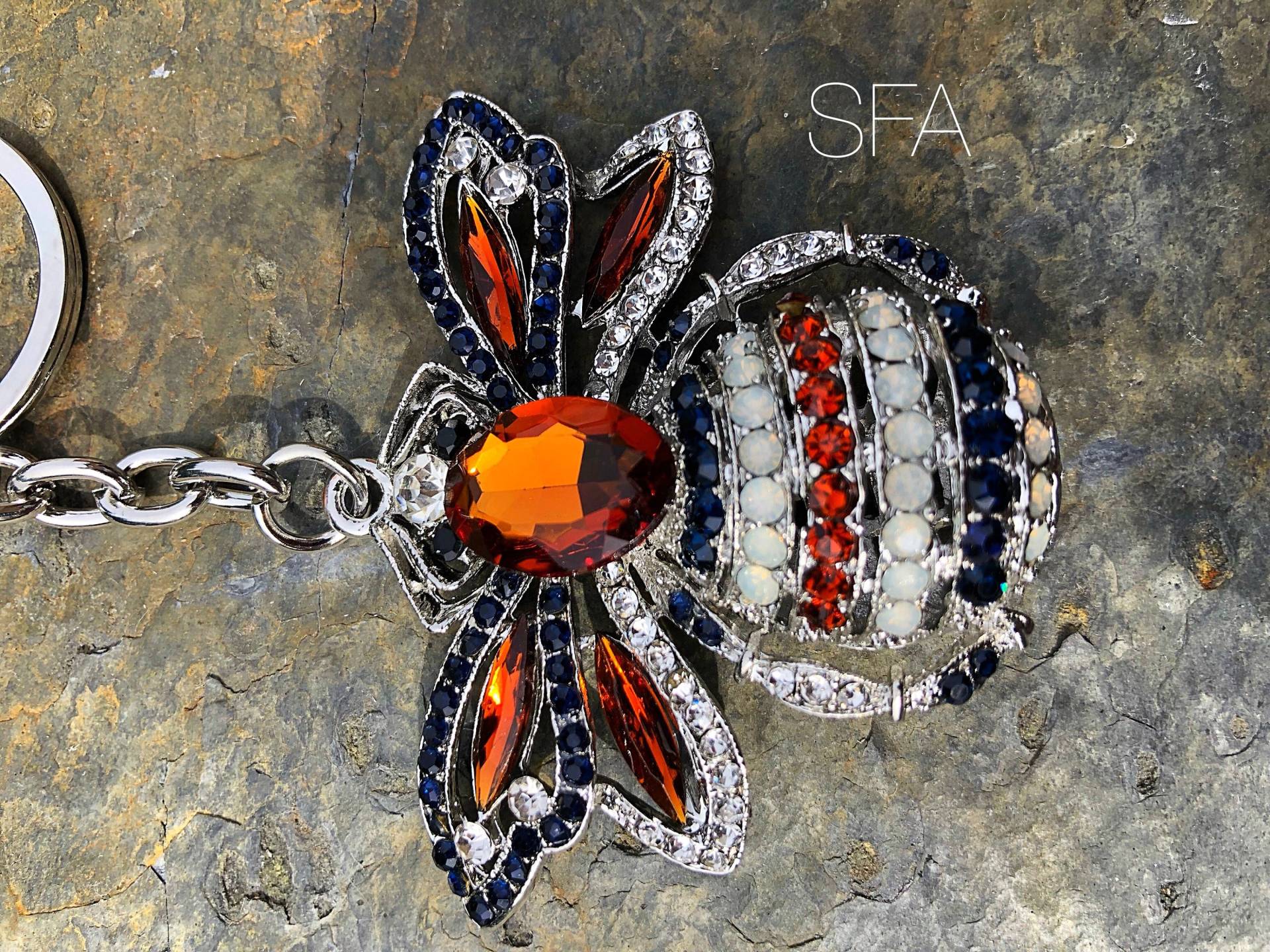 Spektakulärer Schlüsselanhänger Oder Taschenanhänger, in Gold Mit Ring Und Taschenclip Spektakulärer Schlüsselanhänger Oder Taschenanhänger, in Gold Mit Ring Und Taschenclip von SunflowerAngelUK