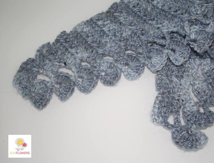 Baktus Wolle Schals, Geschenkidee von SunflowersCrochet