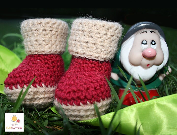Handarbeit Häkeln Baby Booties, Geschenk-Idee von SunflowersCrochet