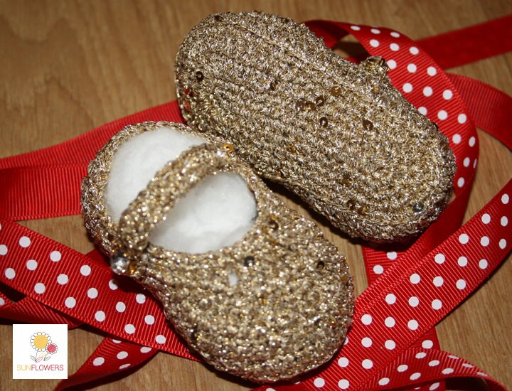 Handgemachte Babyschuhe Gehäkelt Für Weihnachten Und Neues Jahr Geschenk-Ideen von SunflowersCrochet