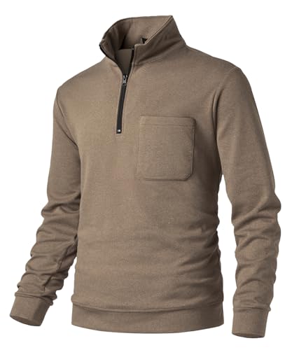 Sungerdasa Herren Fleecepullover Micro Sweatshirt mit Viertel-Reißverschluss Fleece-Sweatshirt Langarmshirts Polo Freizeit Basic Pullover Soft Herbst Winter Sungerdasa Herren Fleecepullover Micro Sweatshirt mit Viertel-Reißverschluss Fleece-Sweatshirt Langarmshirts Polo Freizeit Basic Pullover Soft Herbst Winter von Sungerdasa