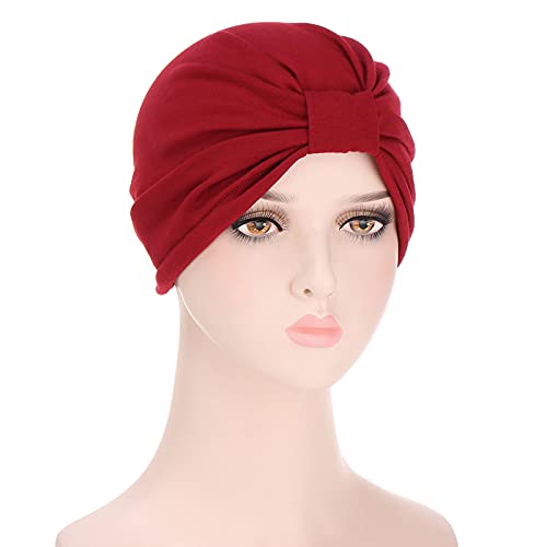 Sunggoko Beanie Mützen Damen Chemo Sommer Eleganter Kopftuch Weiche Slouchy Turban Kopfbedeckungen Kop Wraps Beanie Mütze Bandana Haar Dubai Elegant Sonnenhüte Für Haarverlust Chemo von Sunggoko