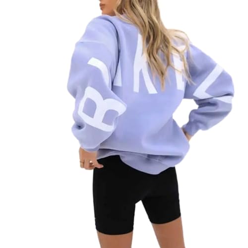 Sunggoko Blackprint Hoodie for Damen Oversize Pullover Mit Kapuze, Sweatshirts für Frauen Baggy Loose Kapuzenpullover Herbst Winter Freizeit Sport Langarmshirt Pullover Damen Langarm von Sunggoko