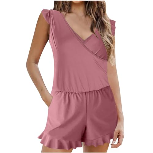 Sunggoko Frauen Badestrampler mit Integriertem BH - Swim Romper Built-in Bra und Leggings Sport Badeoverall Damen Sommer Konservativ Badeanzug mit Bein 2024 Bademode Set von Sunggoko