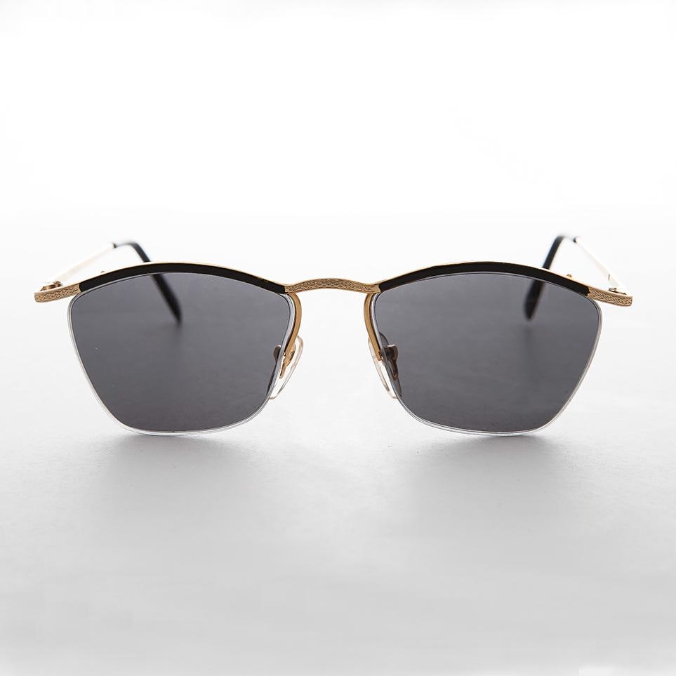 Geometrisch Gold 90S Vintage Sonnenbrille - Francis von SunglassMuseum